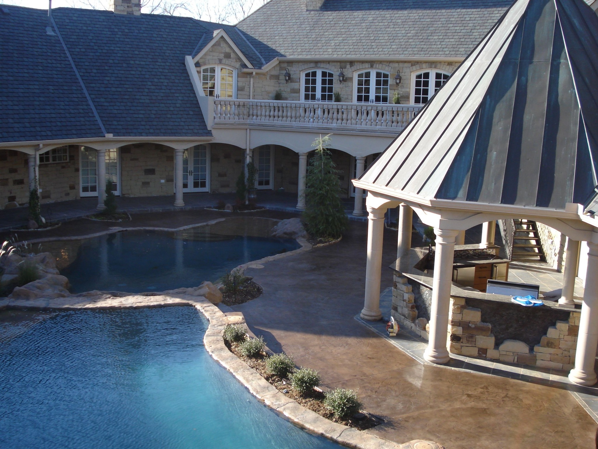 pool deck stamped